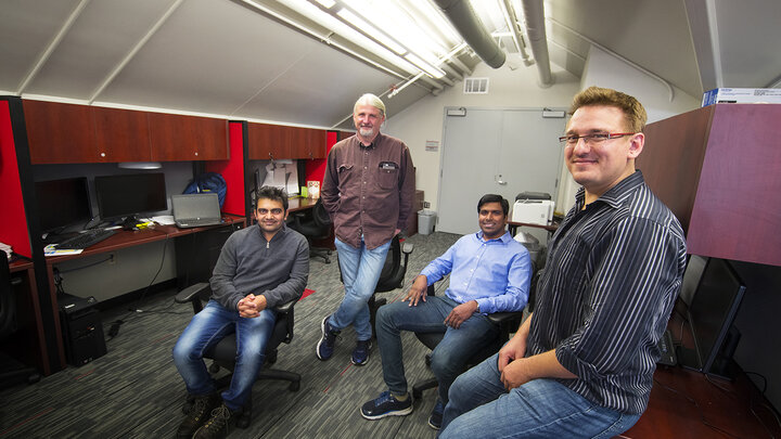 Left to right: Bhanwar Lal Puniya, Jiri Adamec, Akram Mohammed and Tomas Helikar.