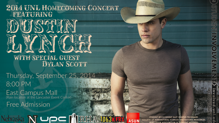 2014 UNL Homecoming Concert Poster